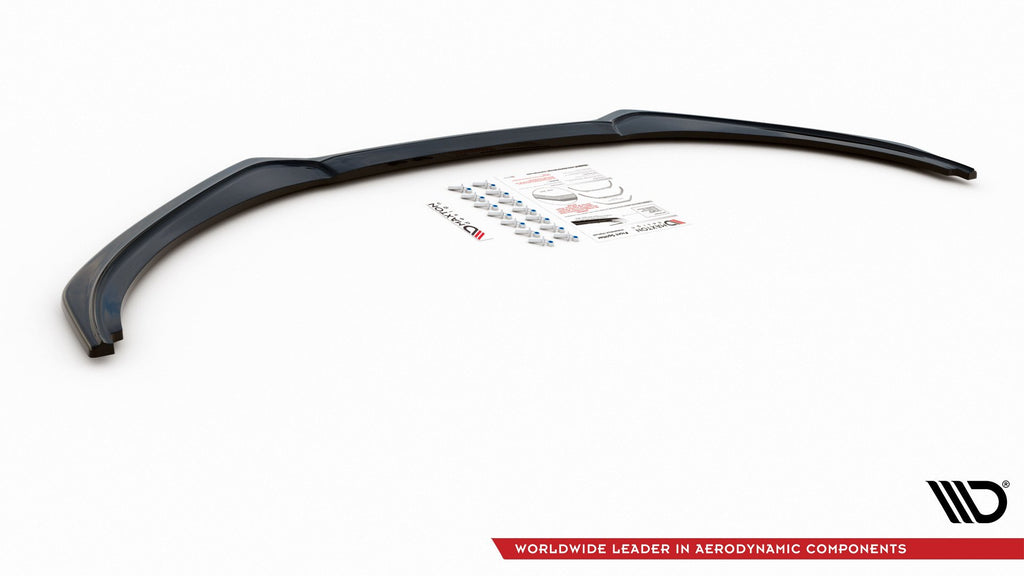 Maxton Design Street+ Spoilerlippe Front Ansatz passend für Jaguar XJ R-Sport X351 Facelift schwarz Hochglanz