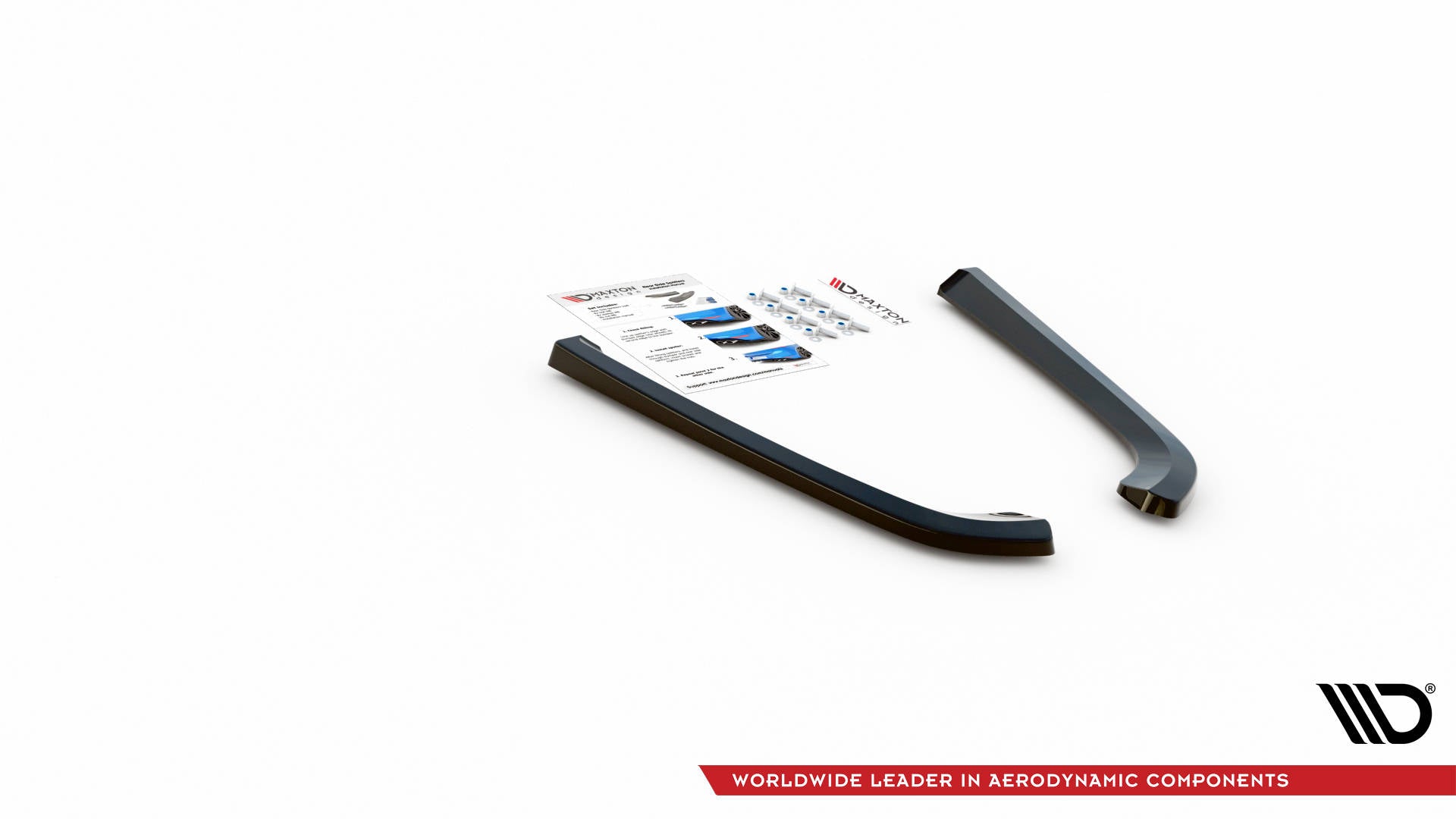 Maxton Design Heck Ansatz Flaps Diffusor für Volvo V70 Mk3 Carbon Look