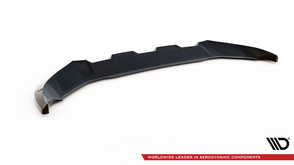 Maxton Design Street+ Spoilerlippe Front Ansatz V.1 passend für Audi Q4 e-tron Sportback S-line Mk1 schwarz Hochglanz