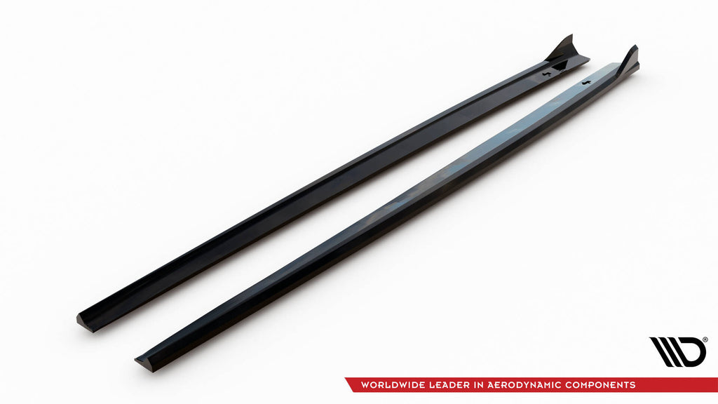 Maxton Design Street+ Seitenschweller Leisten passend für V.3 passend für Audi RS3 Limousine 8V Facelift schwarz Hochglanz