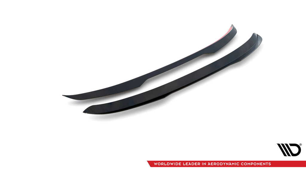 Maxton Design Höher Spoiler CAP passend für Ford Mustang Mach-E Mk1 schwarz Hochglanz