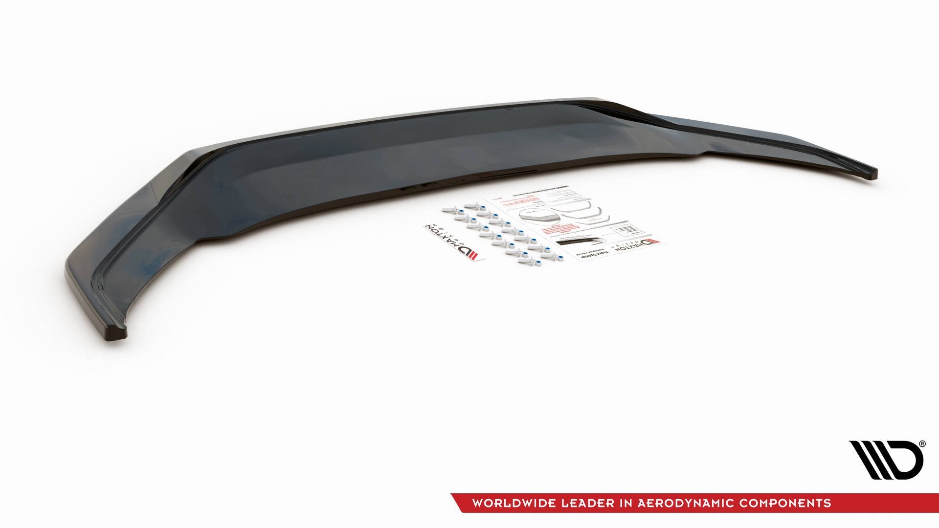 Maxton Design Street+ Spoilerlippe Front Ansatz V.3 passend für VW Arteon R-Line Limousine / Shooting Brake Mk1 Facelift schwarz Hochglanz