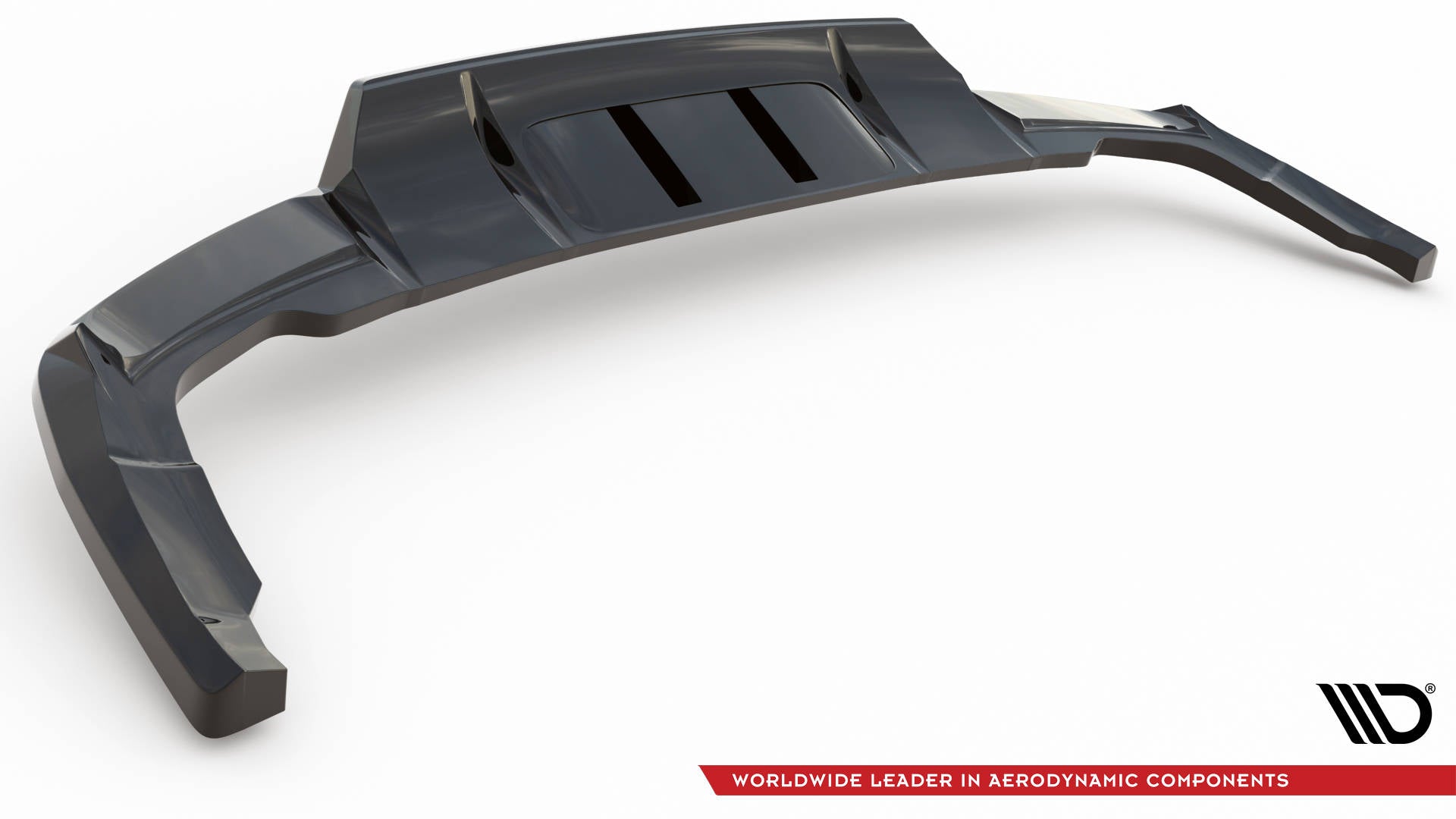 Maxton Design Street+ Mittlerer Diffusor RACE passend für Audi Q5 S-Line SUV Mk2 Facelift schwarz Hochglanz