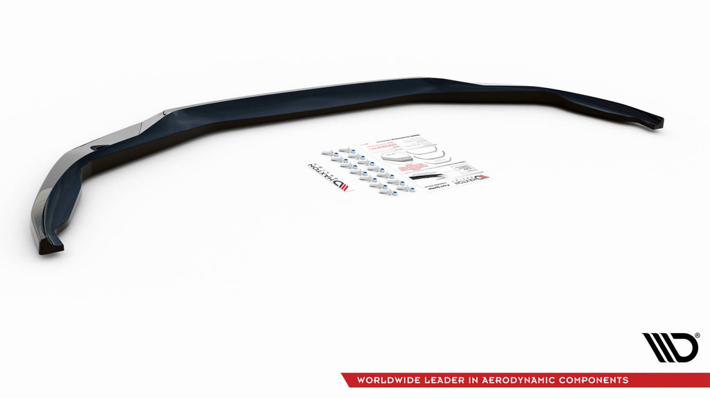 Maxton Design Street+ Spoilerlippe Front Ansatz V.2 passend für BMW M5 F90 Facelift schwarz Hochglanz