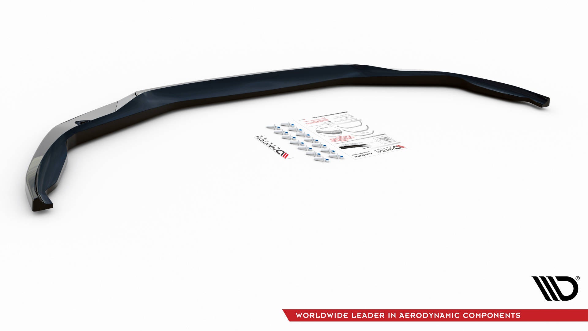 Maxton Design Street+ Spoilerlippe Front Ansatz V.2 passend für BMW M5 F90 Facelift schwarz Hochglanz