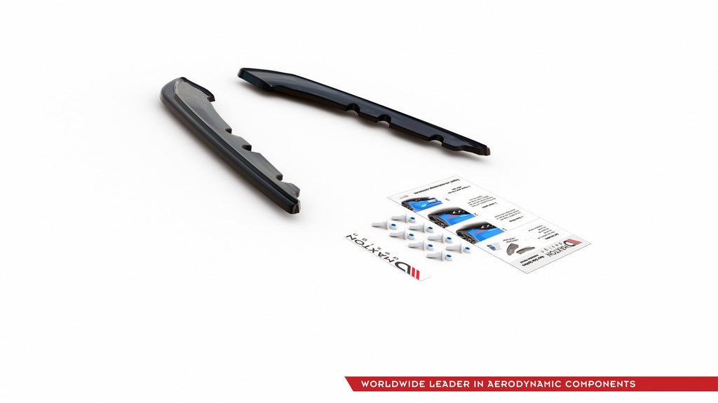 Maxton Design Heck Ansatz Flaps Diffusor passend für BMW 3er E91 Facelift schwarz Hochglanz
