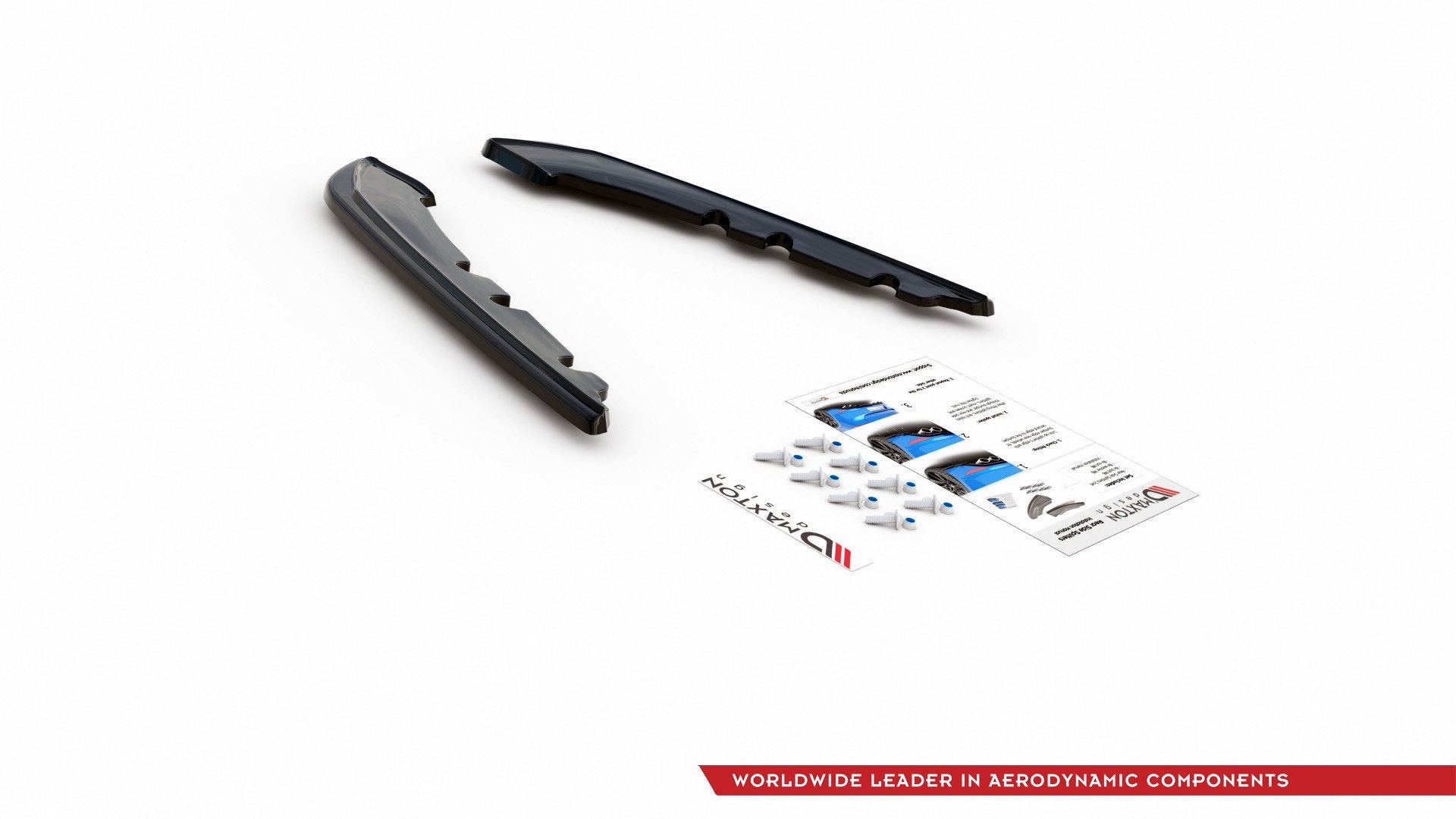 Maxton Design Heck Ansatz Flaps Diffusor passend für BMW 3er E91 Facelift schwarz Hochglanz