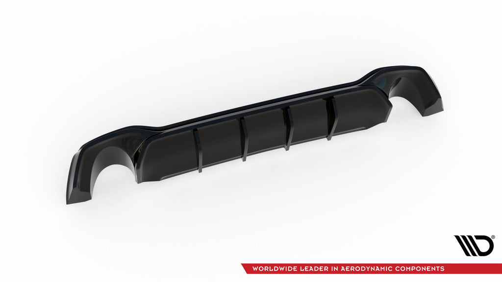 Maxton Design Diffusor Heck Ansatz V.2 passend für Ford Focus Kombi ST Mk4 schwarz Hochglanz