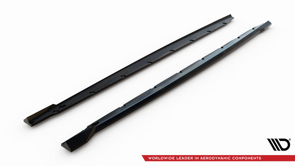 Maxton Design Street+ Seitenschweller Leisten passend für V.3 passend für BMW 1er M-Paket F70 schwarz Hochglanz