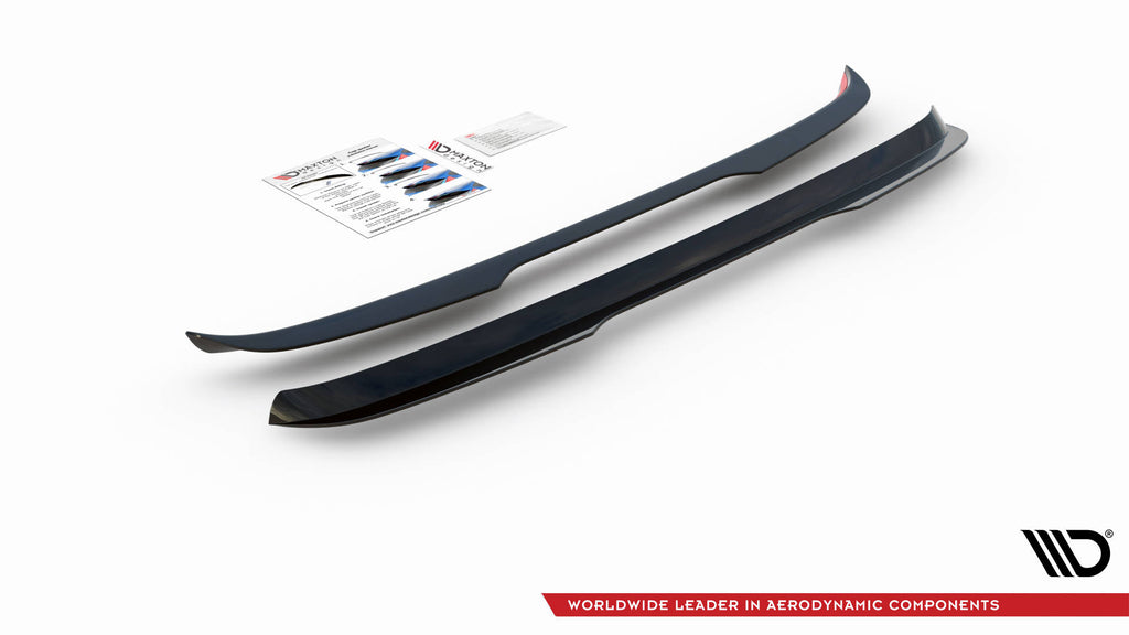 Maxton Design Spoiler CAP passend für VW Tiguan R / R-Line Mk2 Facelift schwarz Hochglanz