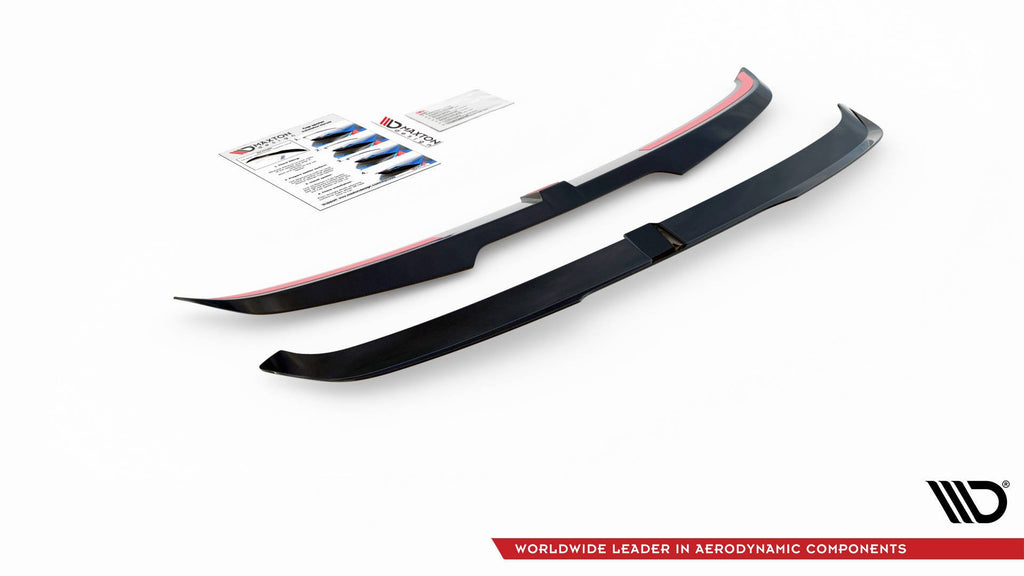 Maxton Design Spoiler CAP V.2 passend für Audi RS3 / S3 / A3 S-Line Sportback 8Y / 8Y Facelift schwarz Hochglanz