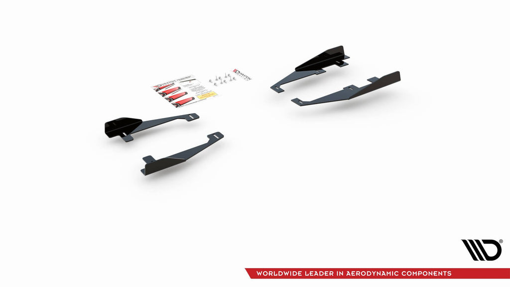 Maxton Design Seitenschweller Flaps passend für VW Arteon R-Line Limousine / Shooting Brake Mk1 schwarz Hochglanz