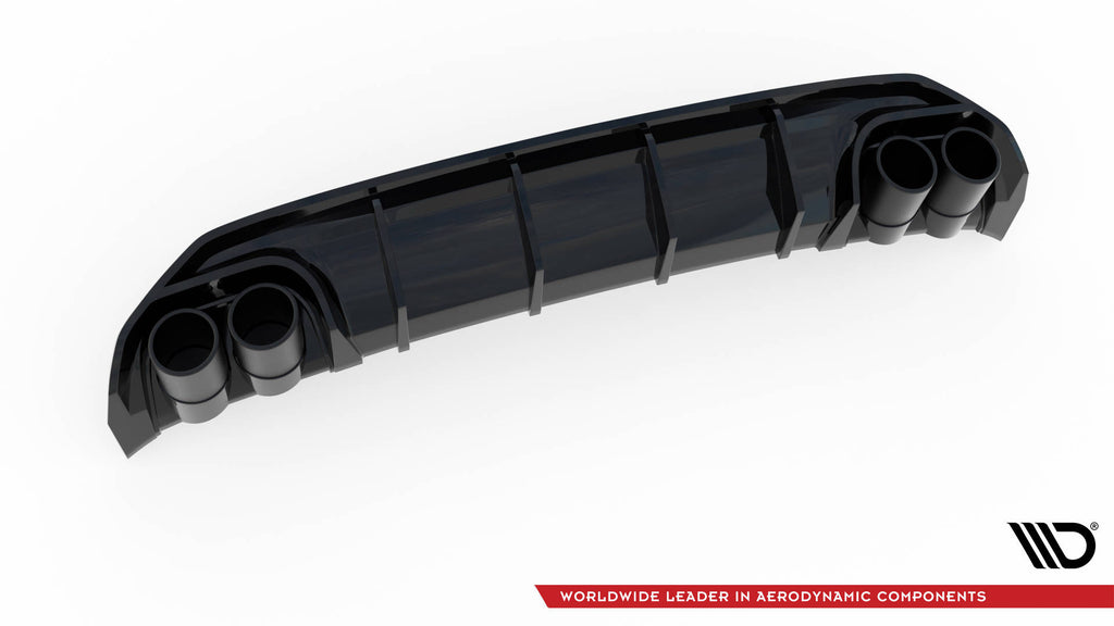 Maxton Design Diffusor Heck Ansatz + Endrohre passend für Audi A3 S-Line Sportback 8Y