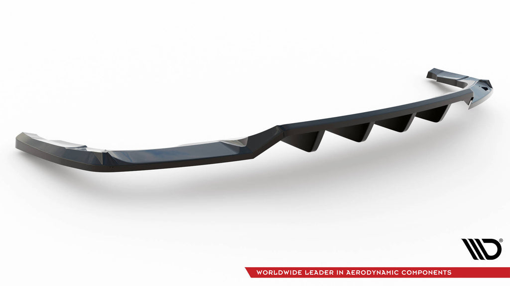 Maxton Design Street+ Mittlerer Diffusor RACE passend für Audi Q5 S-Line SUV Mk2 Facelift schwarz Hochglanz