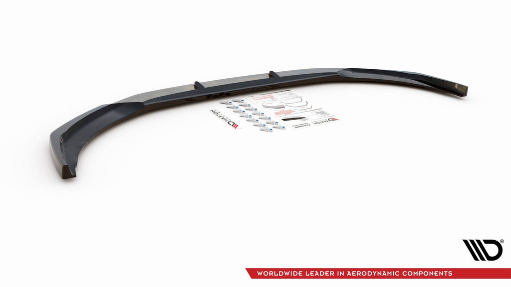 Maxton Design Street+ Spoilerlippe Front Ansatz V.2 passend für Audi A1 S-Line GB schwarz Hochglanz