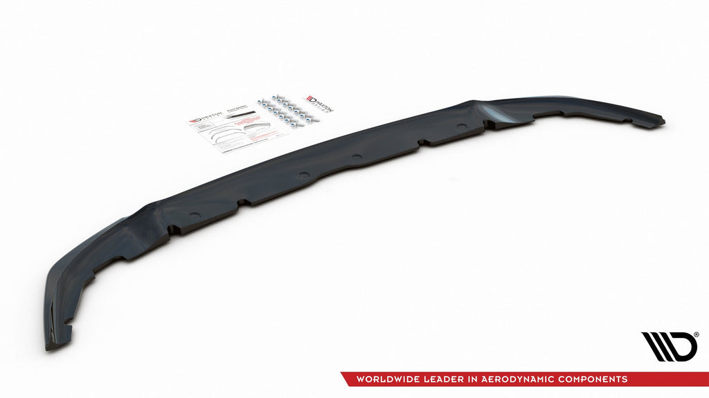 Maxton Design Street+ Spoilerlippe Front Ansatz passend für BMW 1er M-Paket/ M135i / 128ti F40 schwarz Hochglanz