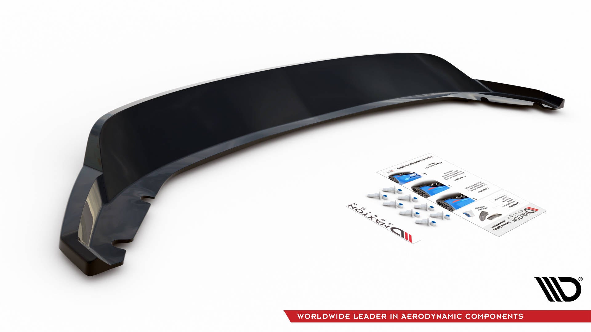 Maxton Design Street+ Mittlerer Diffusor RACE passend für Seat Leon Hatchback Mk3 schwarz Hochglanz