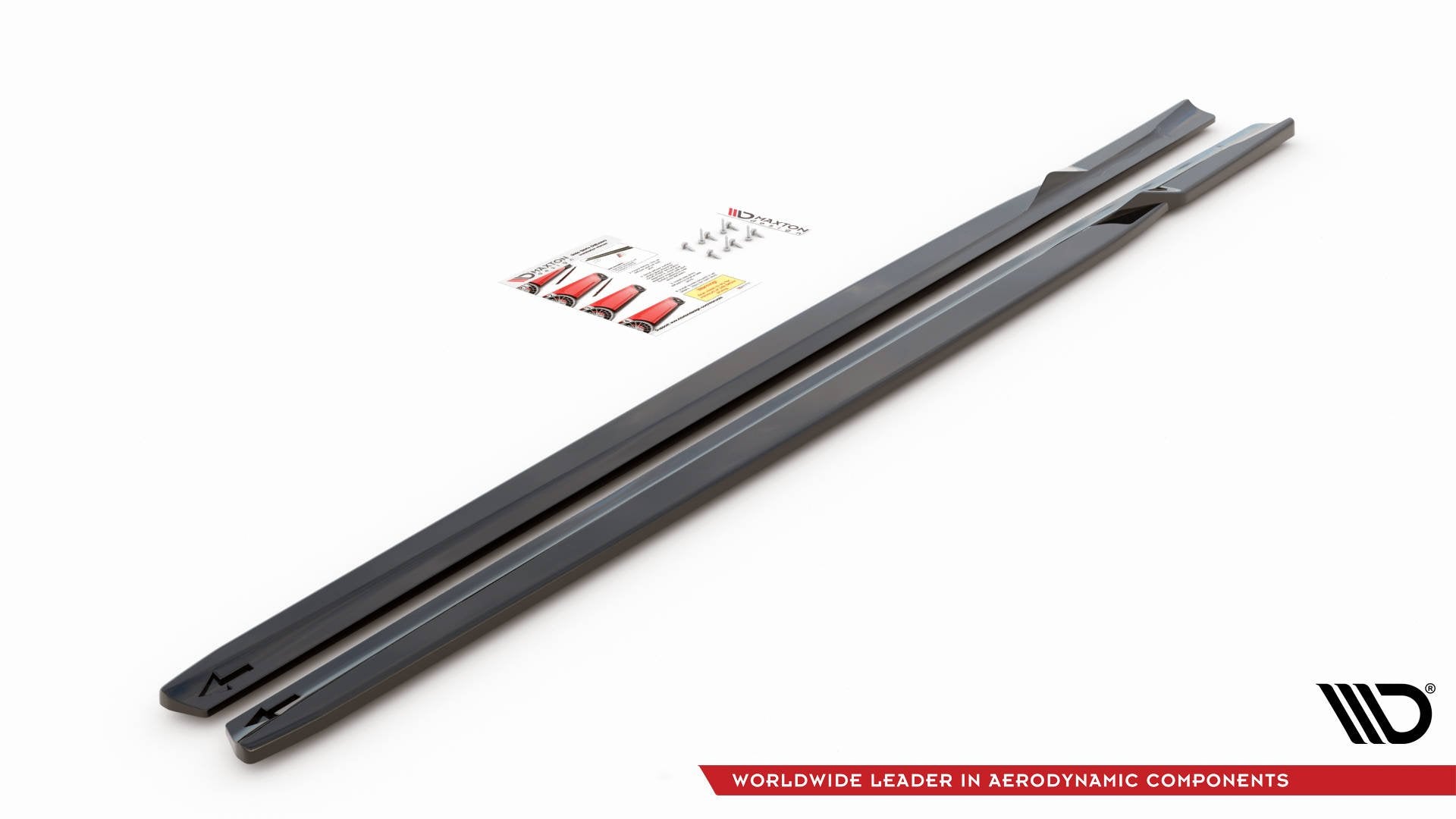 Maxton Design Street+ Seitenschweller Leisten V.2 passend für BMW M2 F87 schwarz Hochglanz