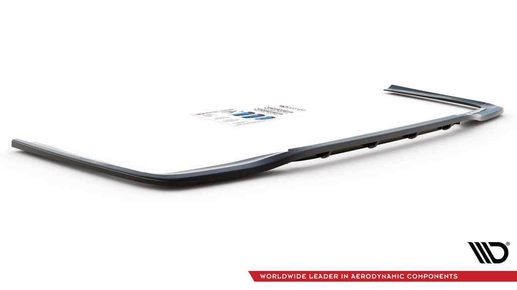 Maxton Design Street+ Mittlerer Diffusor RACE passend für Mercedes-Benz E AMG-Line Limousine W212 Facelift schwarz Hochglanz