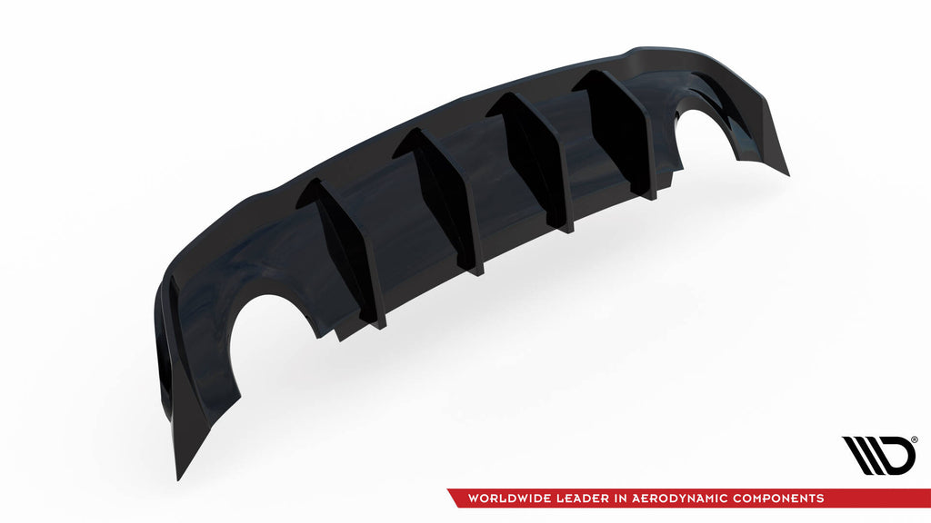 Maxton Design Diffusor Heck Ansatz passend für Opel Astra GTC OPC-Line J (Einzelauspuff li. re.) schwarz Hochglanz