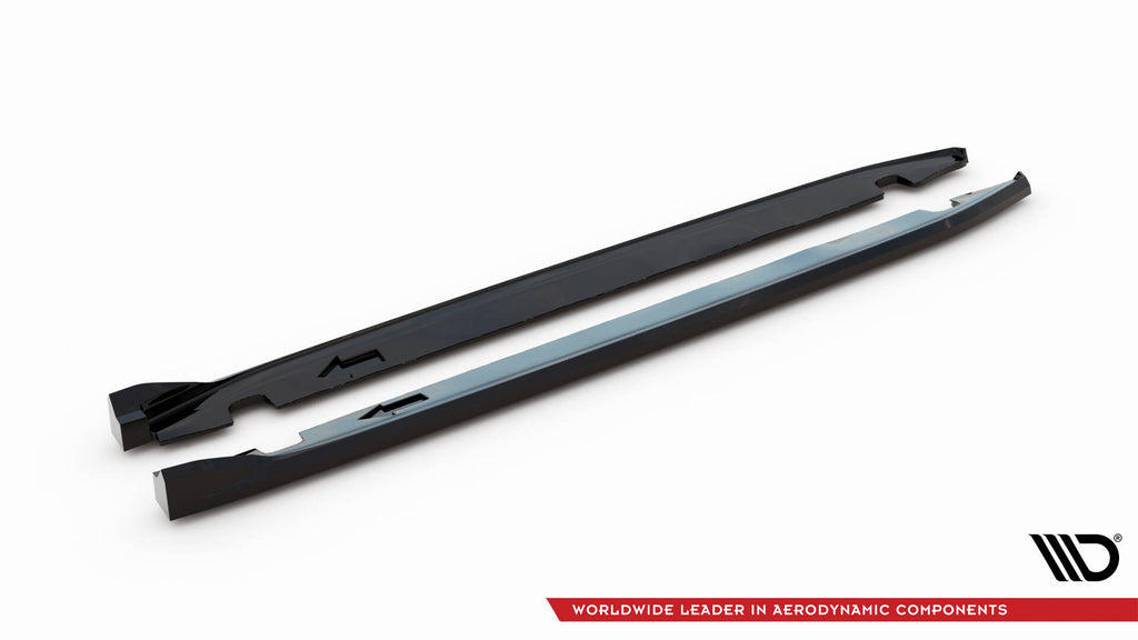 Maxton Design Street+ Seitenschweller Leisten passend für Lexus RX Mk4 Facelift (Version mit OEM-Trittbrettern) schwarz Hochglanz