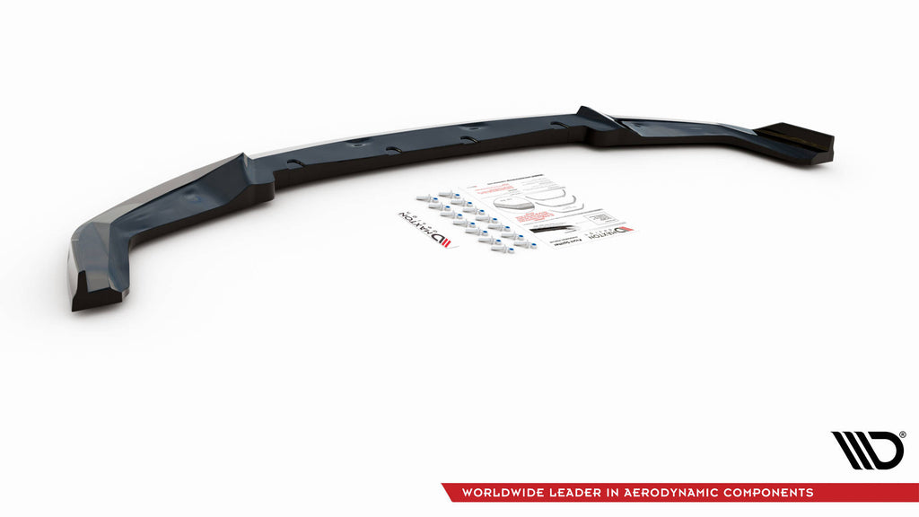 Maxton Design Street+ Spoilerlippe Front Ansatz V.2 passend für BMW M2 Competition F87 schwarz Hochglanz