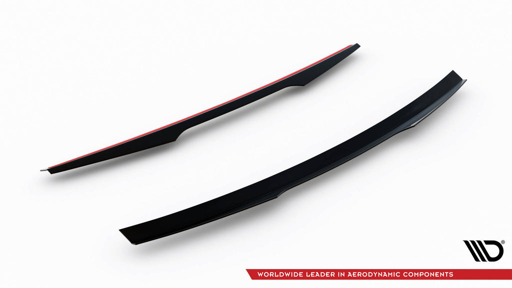 Maxton Design Spoiler CAP passend für Ford Fiesta Standard / ST / ST-Line Mk8 (Für FO-FI-8-FH1FP) schwarz Hochglanz