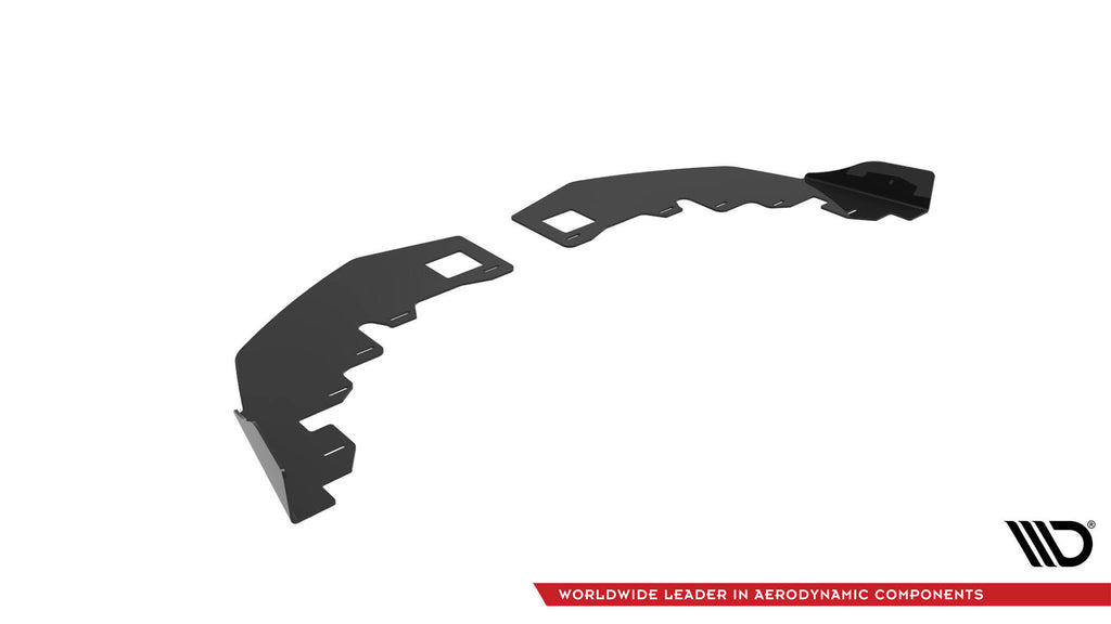 Maxton Design Front Stoßstange Flaps passend für BMW 1er M-Paket / M135i / 128ti F40 schwarz Hochglanz