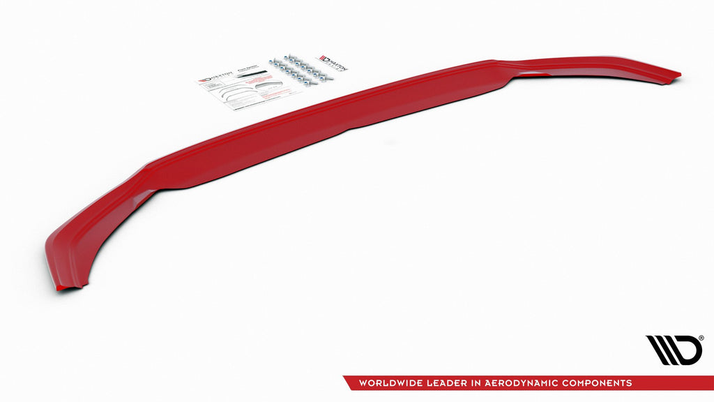 Maxton Design Street+ Spoilerlippe Front Ansatz V.2 passend für VW Polo GTI / R-line Mk6 schwarz Hochglanz