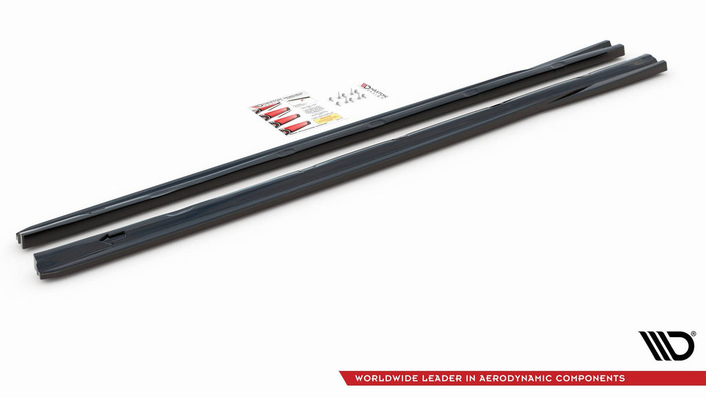 Maxton Design Street+ Seitenschweller Leisten passend für Peugeot 308 SW Mk2 schwarz Hochglanz