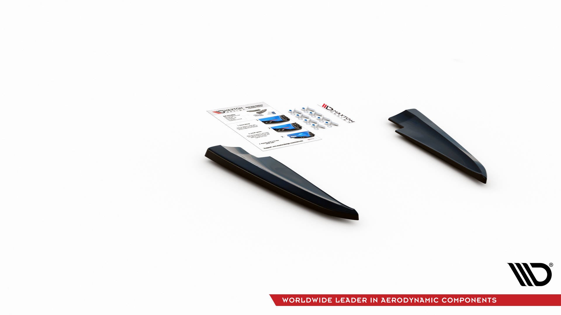 Maxton Design Heck Ansatz Flaps Diffusor passend für Maserati Ghibli Mk3 schwarz Hochglanz