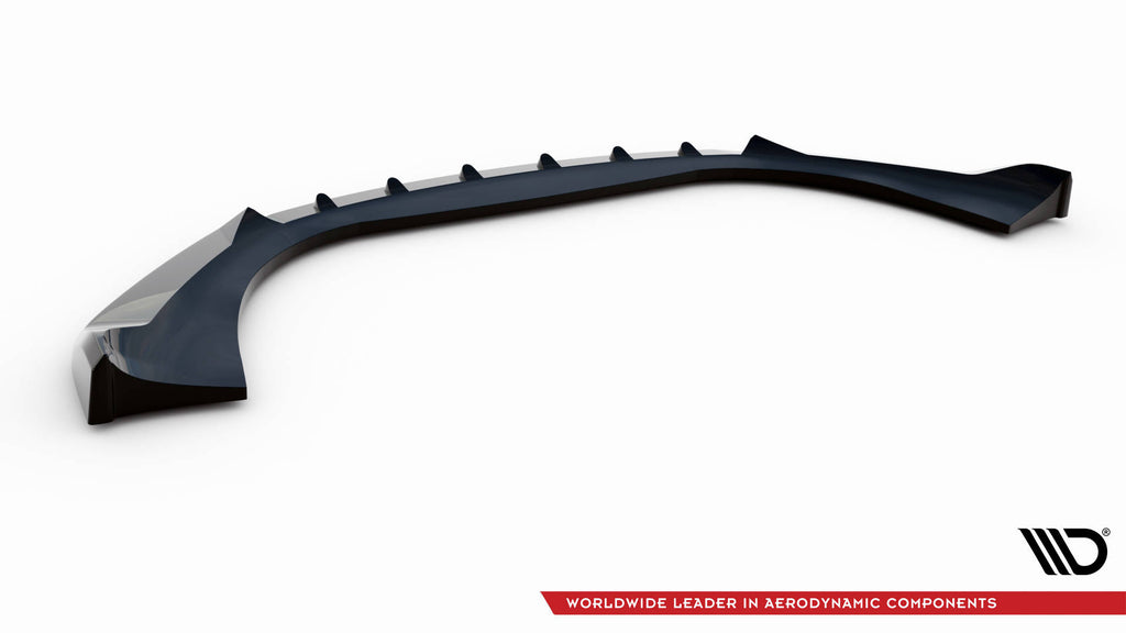 Maxton Design Street+ Spoilerlippe Front Ansatz V.2 passend für Porsche Macan Mk1 schwarz Hochglanz