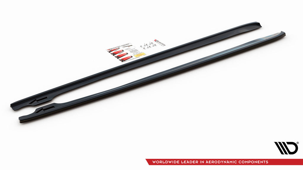 Maxton Design Street+ Seitenschweller Leisten V.2 passend für BMW 3er Coupe M-Paket E46 schwarz Hochglanz