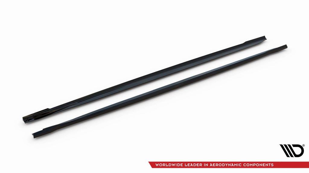 Maxton Design Street+ Seitenschweller Leisten V.2 passend für BMW 7 M-Paket G11 schwarz Hochglanz