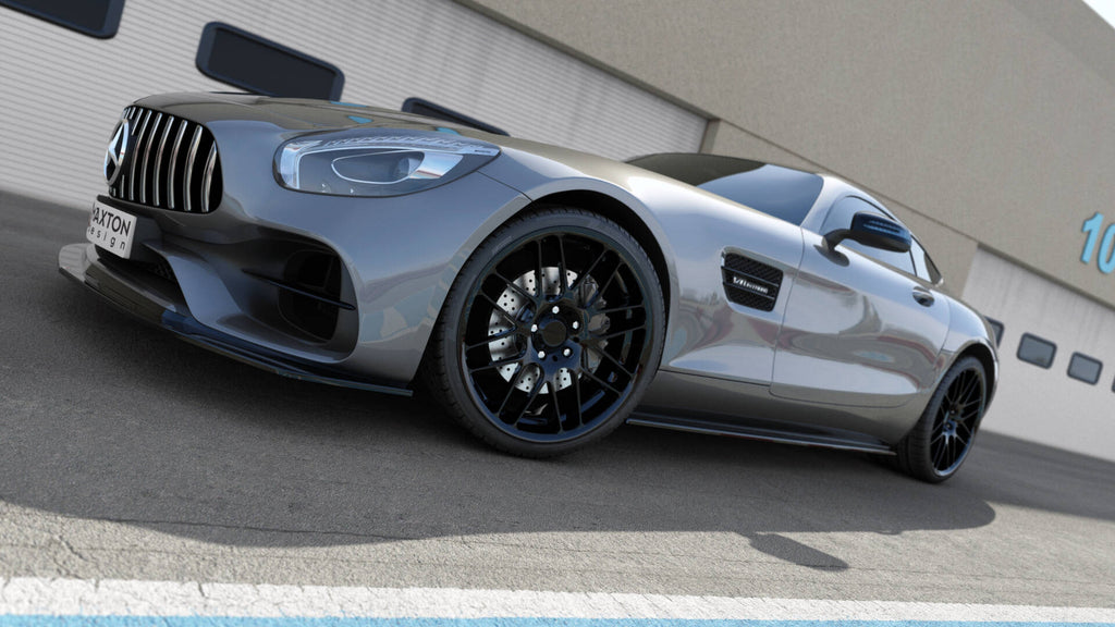 Maxton Design Street+ Seitenschweller Leisten passend für Mercedes-AMG GT / GT S C190 Facelift schwarz Hochglanz