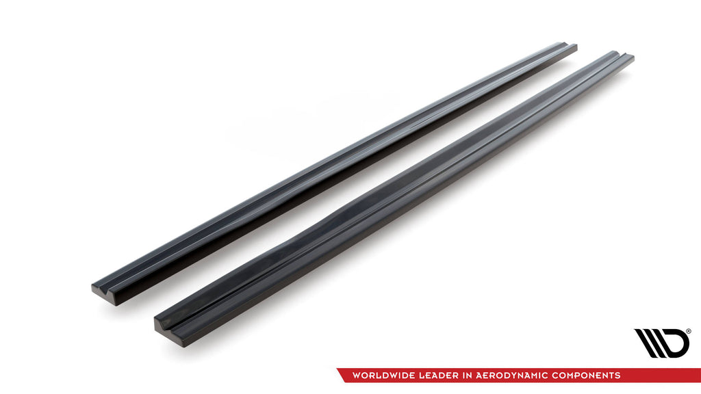 Maxton Design Street+ Seitenschweller Leisten passend für SEAT LEON MK2 CUPRA / FR schwarz Hochglanz