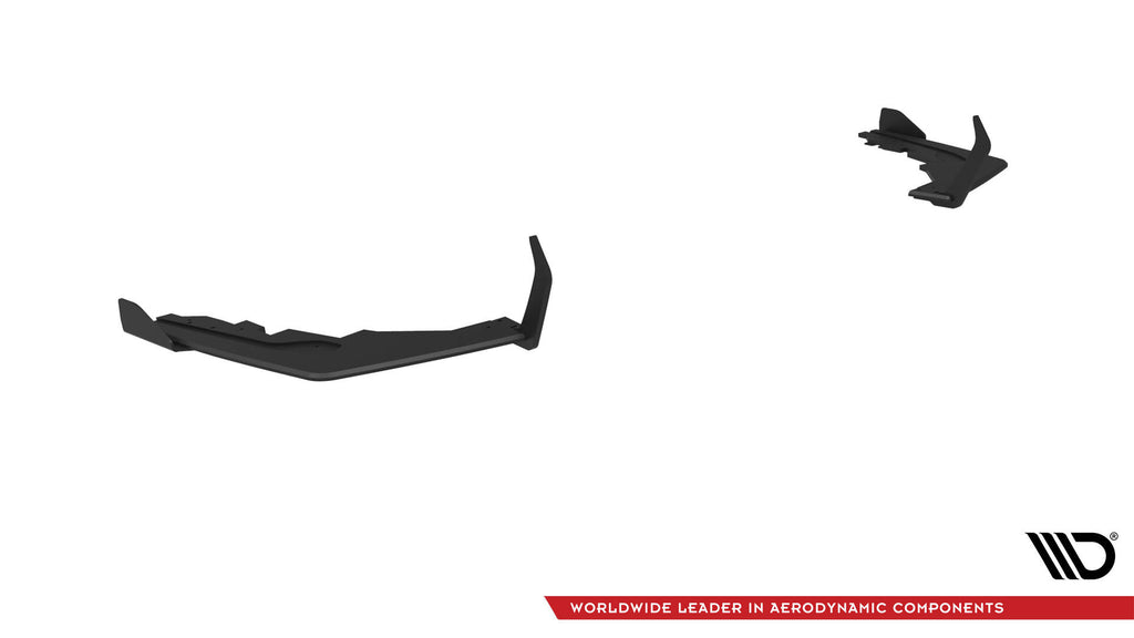 Maxton Design Street Pro Heck Ansatz Flaps Diffusor V.1 + Flaps passend für BMW M2 G87 schwarz Hochglanz
