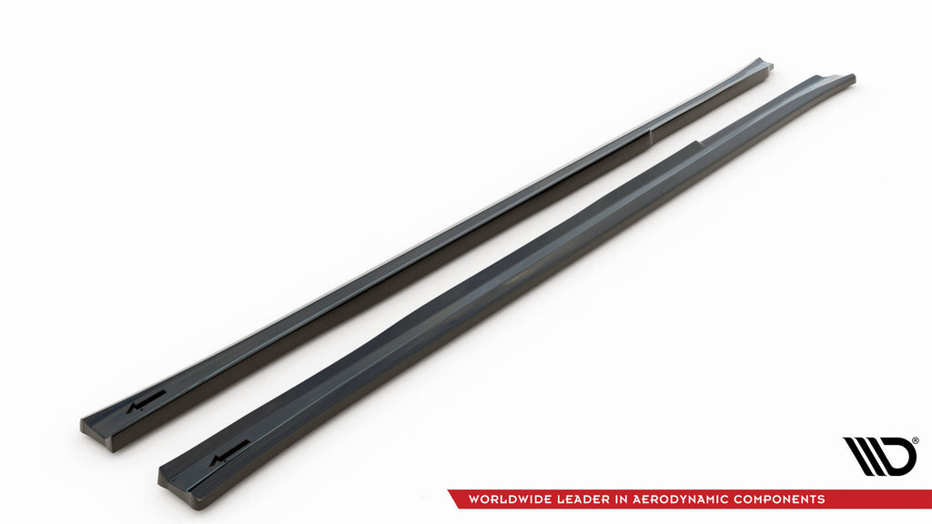 Maxton Design Street+ Seitenschweller Leisten passend für V.1 passend für BMW X3 M40d / M40i / M-Paket G01 schwarz Hochglanz