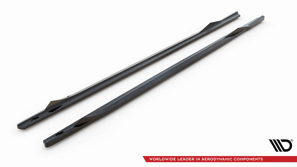 Maxton Design Street+ Seitenschweller Leisten V.2 passend für BMW 2 Coupe M-Paket / M240i G42 schwarz Hochglanz