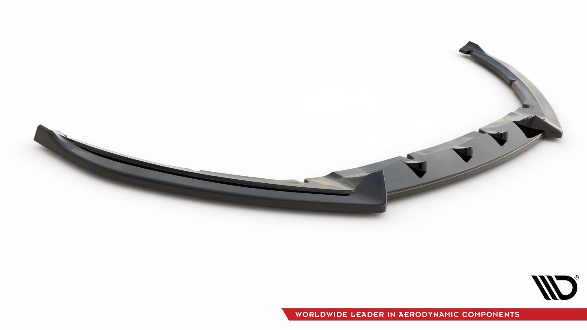 Maxton Design Street+ Spoilerlippe Front Ansatz V.4 passend für Ford Focus ST Mk3 Facelift schwarz Hochglanz