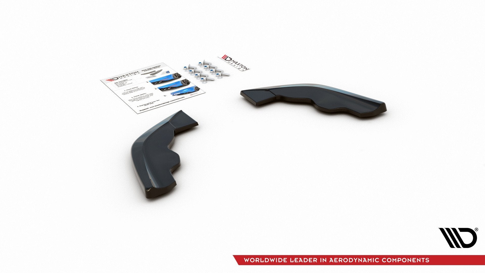 Maxton Design Heck Ansatz Flaps Diffusor V.3 passend für BMW 1er F40 M-Paket/ M135i schwarz Hochglanz