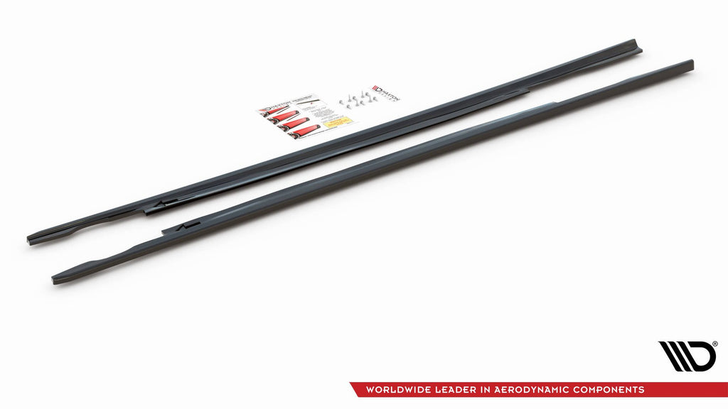 Maxton Design Street+ Seitenschweller Leisten passend für VW Passat B8 schwarz Hochglanz