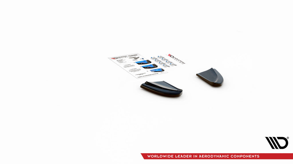Maxton Design Heck Ansatz Flaps Diffusor passend für Abarth 595 Mk1 Facelift schwarz Hochglanz