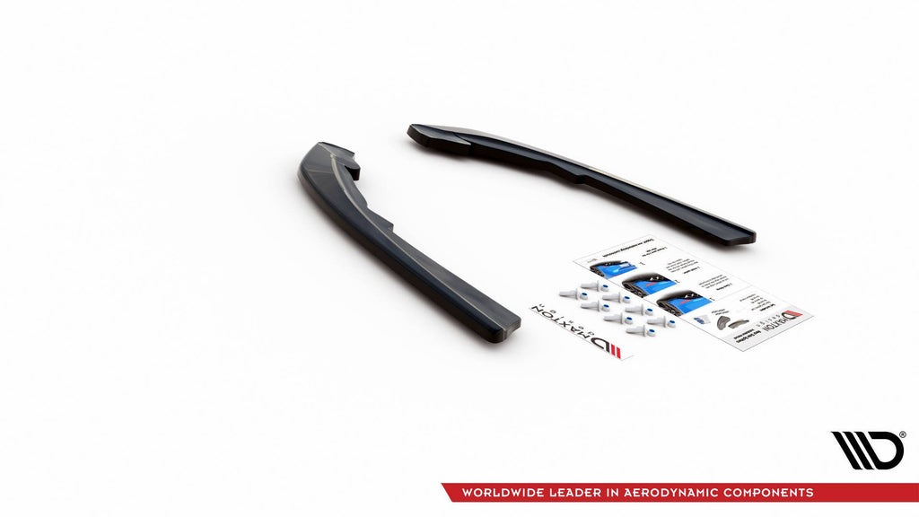 Maxton Design Heck Ansatz Flaps Diffusor passend für BMW 3er Limousine G20 schwarz Hochglanz