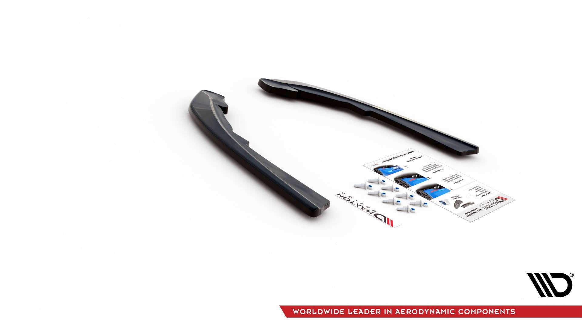 Maxton Design Heck Ansatz Flaps Diffusor passend für BMW 3er Limousine G20 schwarz Hochglanz