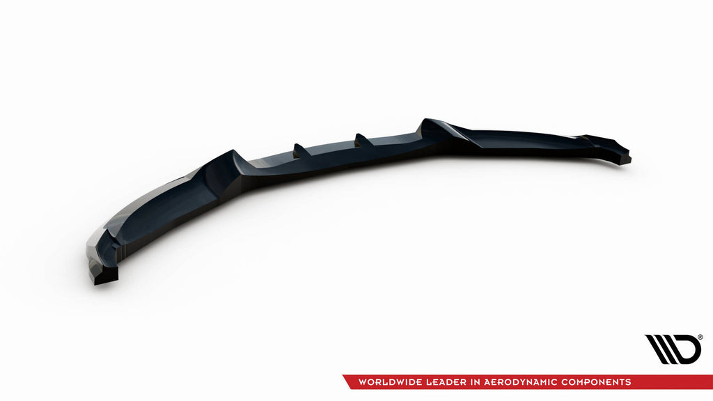 Maxton Design Street+ Spoilerlippe Front Ansatz V.1 passend für BMW 1er M-Paket E82 schwarz Hochglanz