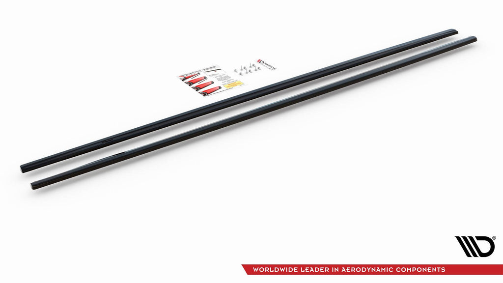 Maxton Design Street+ Seitenschweller Leisten passend für BMW M5 / 5 M-Paket E39 schwarz Hochglanz