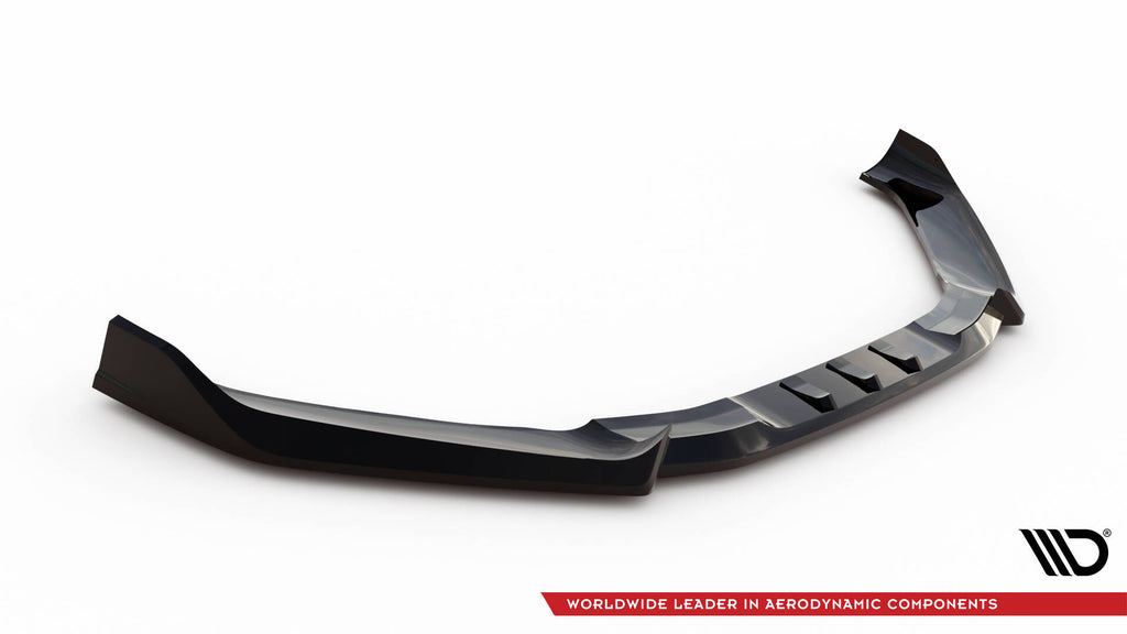Maxton Design Street+ Spoilerlippe Front Ansatz V.2 passend für Hyundai Veloster N Mk2 schwarz Hochglanz