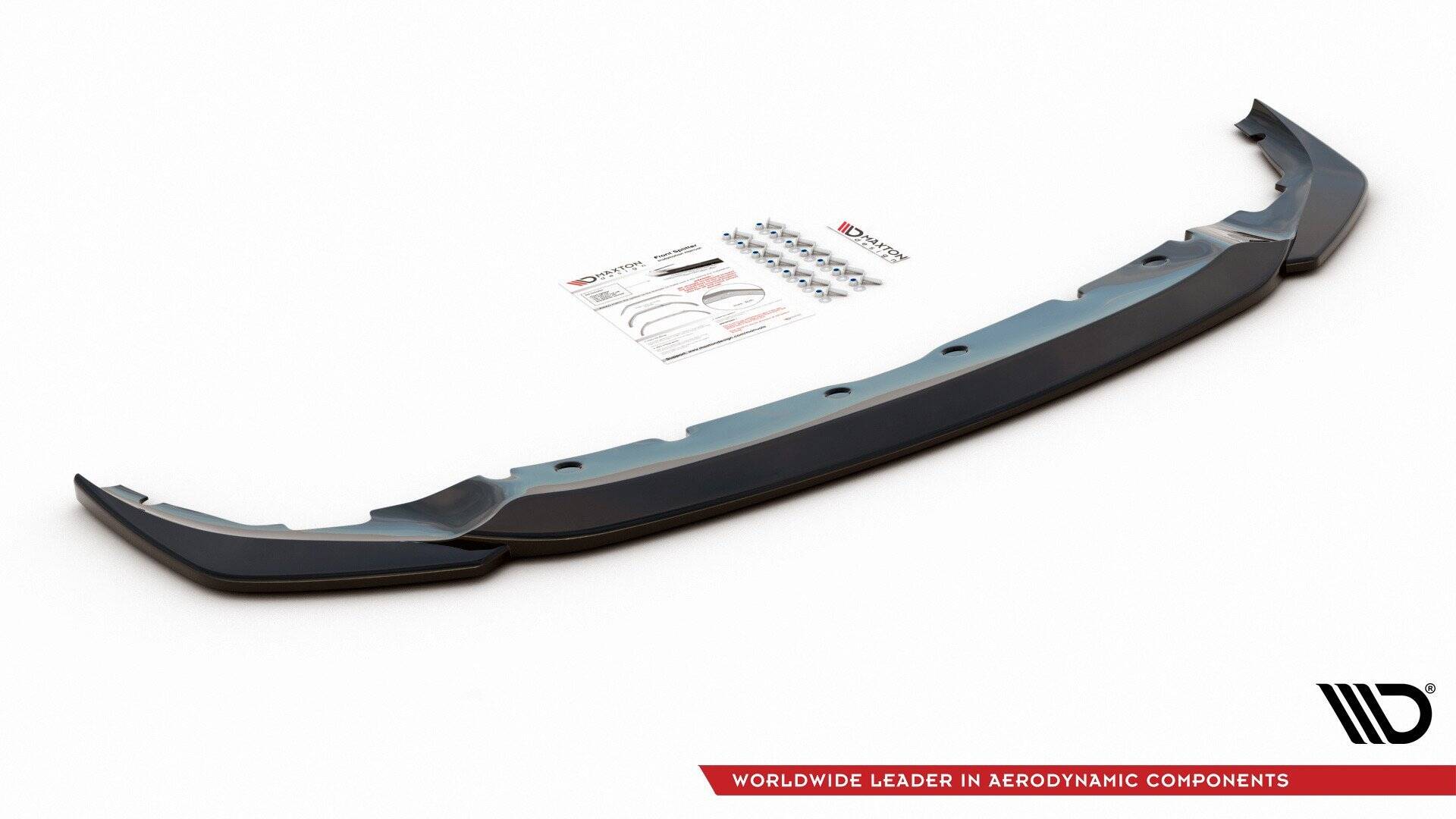 Maxton Design Street+ Spoilerlippe Front Ansatz V.3 passend für BMW 1er M-Paket/ M135i / 128ti F40 schwarz Hochglanz