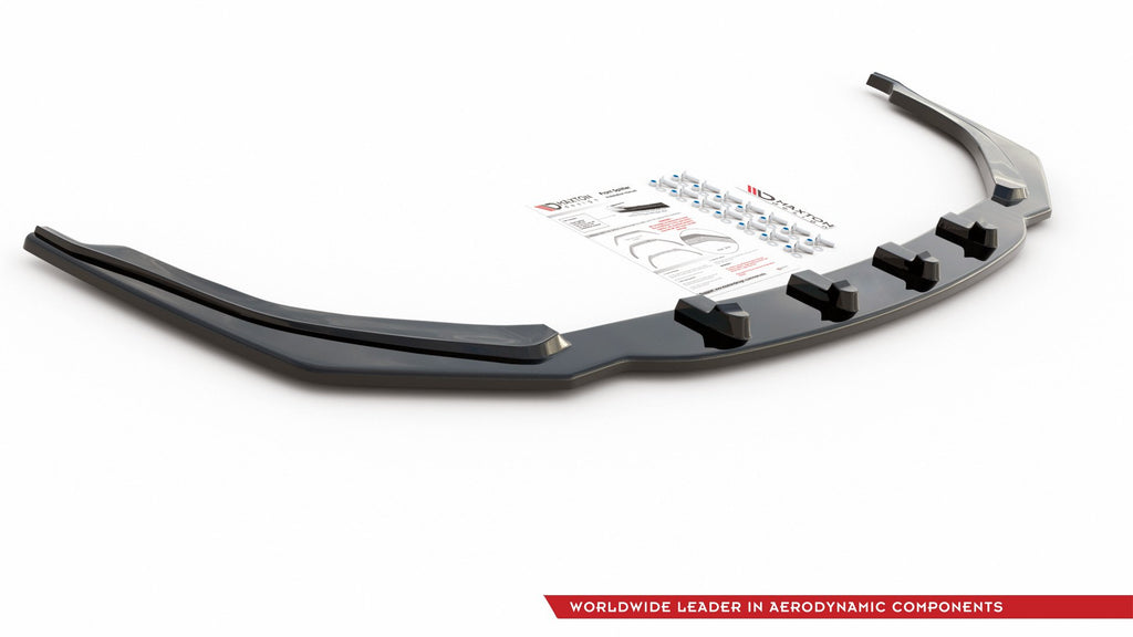 Maxton Design Street+ Spoilerlippe Front Ansatz V.1 passend für Toyota Corolla XII Touring Sports/ Hatchback schwarz Hochglanz